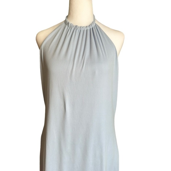 Lulus Loving Los Angeles Light Blue Ribbed Halter Mini Dress Size XL NWT - Picture 7 of 17